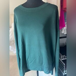 Athleta Coaster Luxe Green Pullover Sweatshirt - Medium